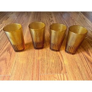 Set Of 4 Fortessa MALCOLM Amber Iced Beverage‎ Cocktail Glass 15oz.